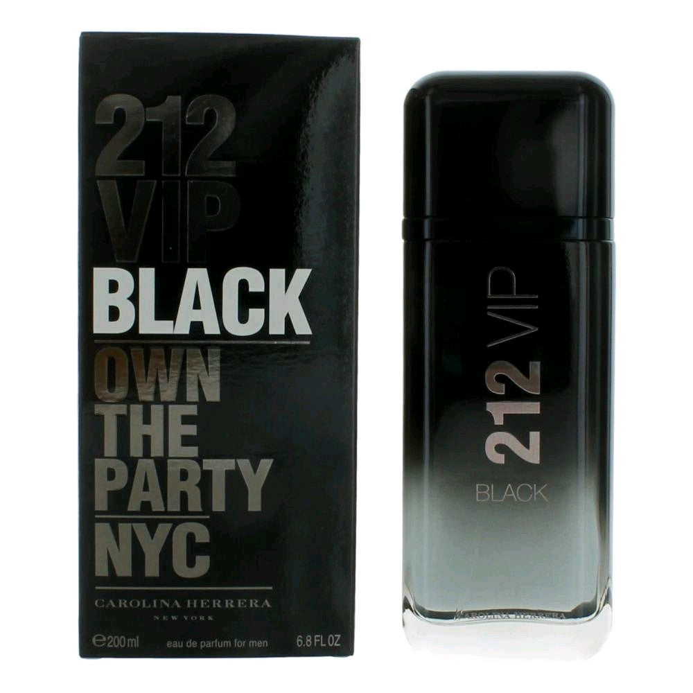 Bottle of 212 VIP Black by Carolina Herrera, 6.8 oz Eau De Parfum Spray for Men